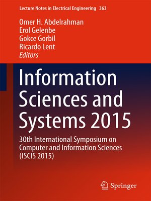 cover image of Information Sciences and Systems 2015